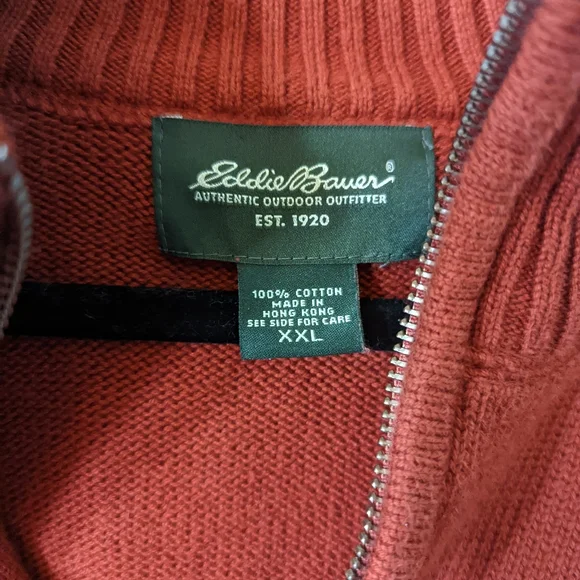 Eddie Bauer XXL Quarter Zip Sweater SUPER COZY - Picture 3 of 12